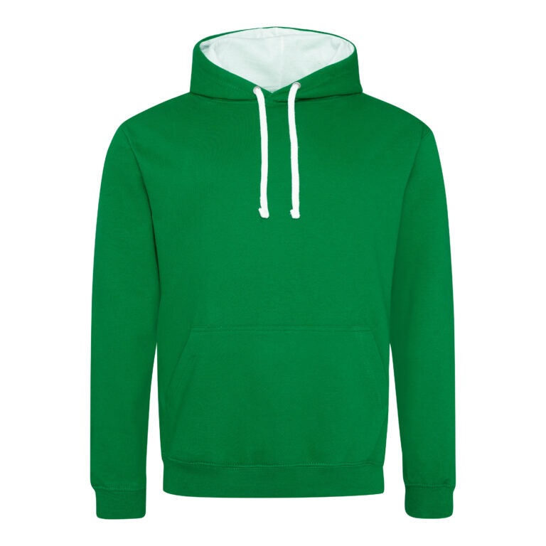 Bluza Klasyczna Bawełniana Czesana JH003 - Kelly Green & Arctic White