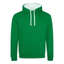 Bluza Klasyczna Bawełniana Czesana JH003 - Kelly Green & Arctic White
