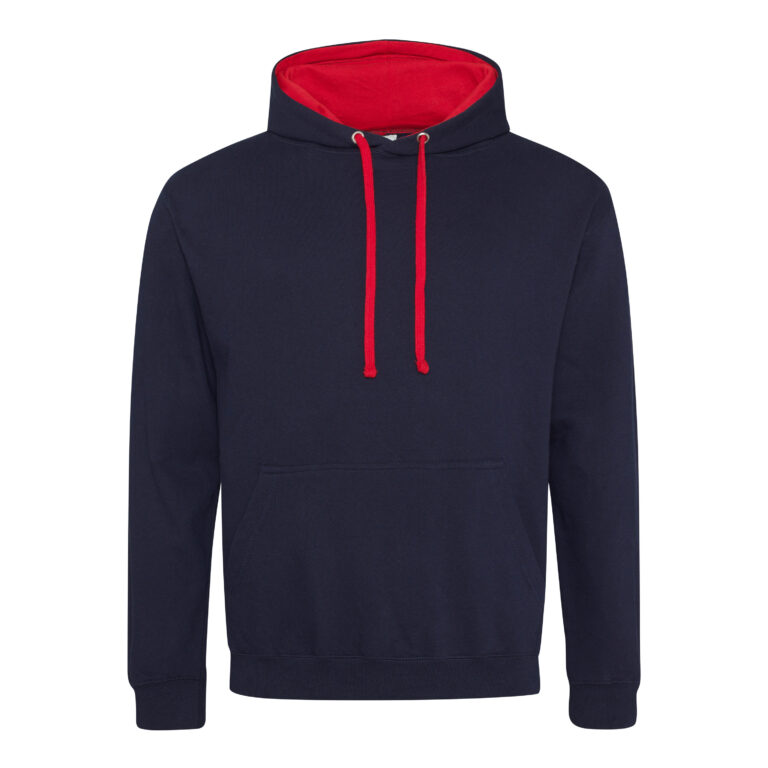 Bluza Klasyczna Bawełniana Czesana JH003 - New French Navy & Fire Red