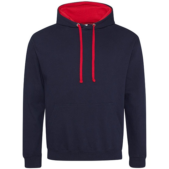 Bluza Klasyczna Bawelniana Czesana JH003 - New French Navy & Fire Red