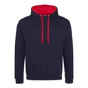 Bluza Klasyczna Bawełniana Czesana JH003 - New French Navy & Fire Red