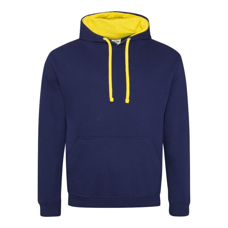 Bluza Klasyczna Bawełniana Czesana JH003 - Oxford Navy & Sun Yellow