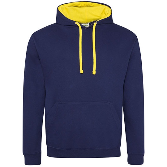 Bluza Klasyczna Bawelniana Czesana JH003 - Oxford Navy & Sun Yellow