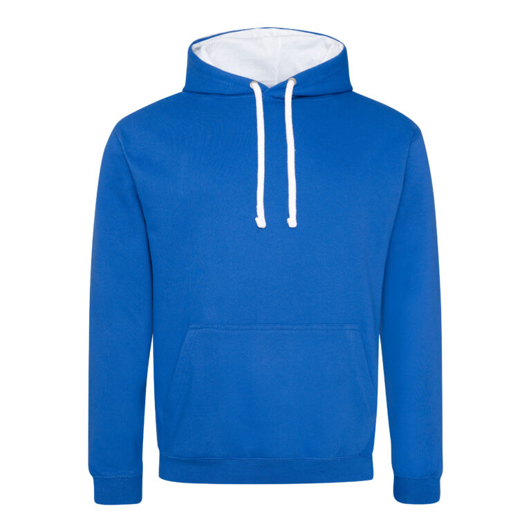 Bluza Klasyczna Bawełniana Czesana JH003 - Royal Blue & Arctic White
