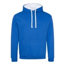 Bluza Klasyczna Bawełniana Czesana JH003 - Royal Blue & Arctic White