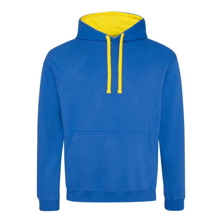 Bluza Klasyczna Bawełniana Czesana JH003 - Royal Blue & Sun Yellow