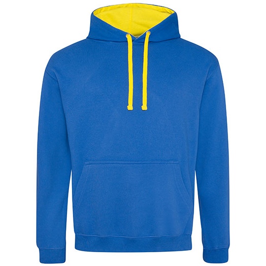 Bluza Klasyczna Bawelniana Czesana JH003 - Royal Blue & Sun Yellow