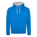 Bluza Klasyczna Bawełniana Czesana JH003 - Sapphire Blue & Heather Grey
