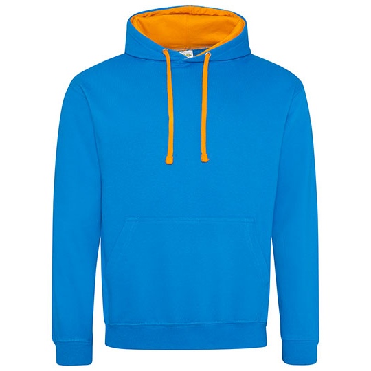 Bluza Klasyczna Bawełniana Czesana JH003 - Sapphire Blue & Orange Crush