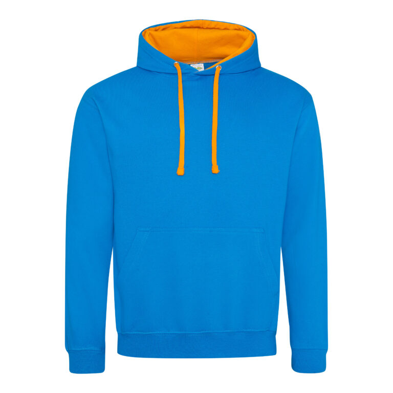 Bluza Klasyczna Bawełniana Czesana JH003 - Sapphire Blue & Orange Crush