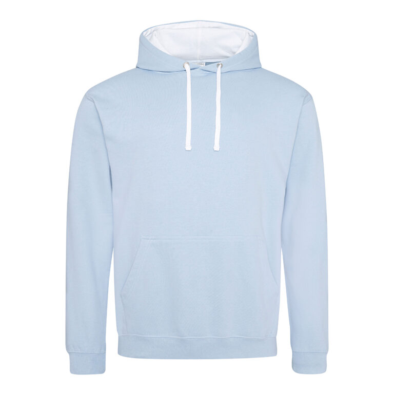 Bluza Klasyczna Bawełniana Czesana JH003 - Sky Blue & Arctic White