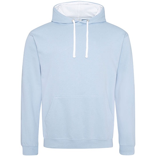 Bluza Klasyczna Bawelniana Czesana JH003 - Sky Blue & Arctic White