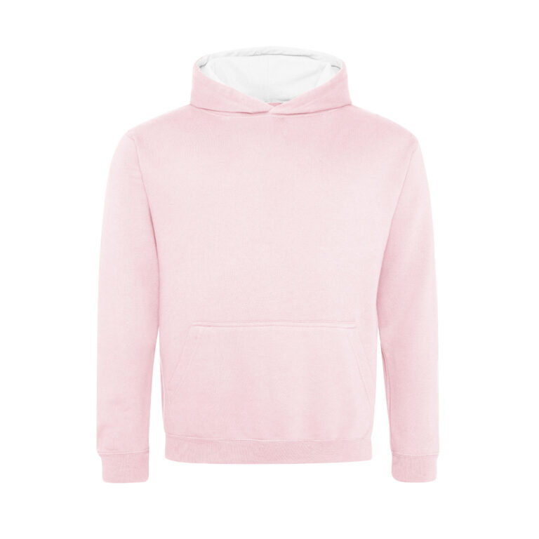 Bluza Dziecięca Klasyczna Czesana JH003K - Baby Pink & Arctic White