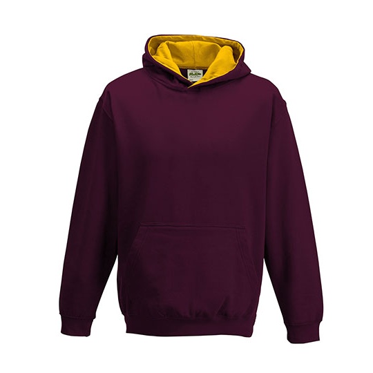 Bluza Dziecięca Klasyczna Czesana JH003K - Burgundy & Gold