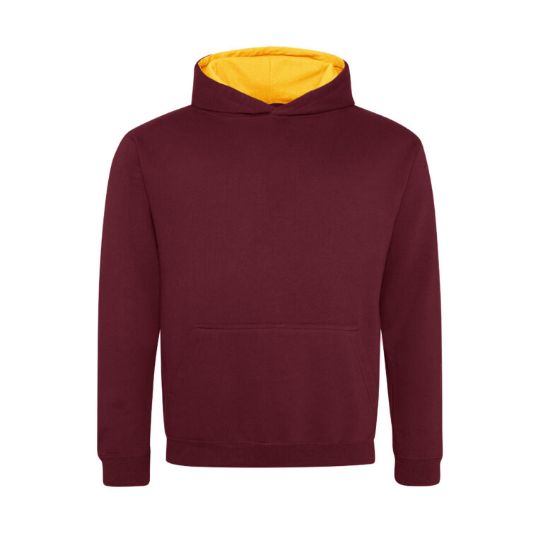 Bluza Dziecięca Klasyczna Czesana JH003K - Burgundy & Gold