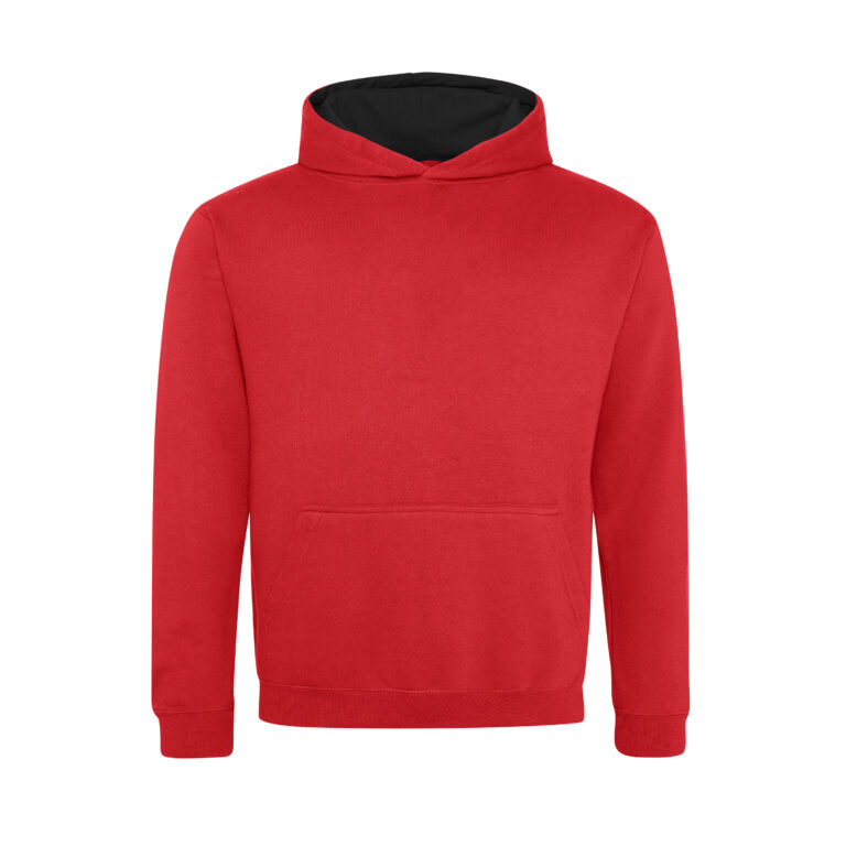 Bluza Dziecięca Klasyczna Czesana JH003K - Fire Red & Jet Black