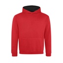 Bluza Dziecięca Klasyczna Czesana JH003K - Fire Red & Jet Black