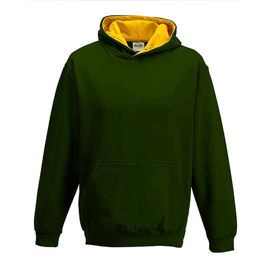 Bluza Dziecieca Klasyczna Czesana JH003K - Forest Green & Gold