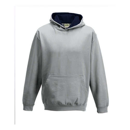 Bluza Dziecieca Klasyczna Czesana JH003K - Heather Grey & French Navy