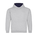 Bluza Dziecięca Klasyczna Czesana JH003K - Heather Grey & French Navy