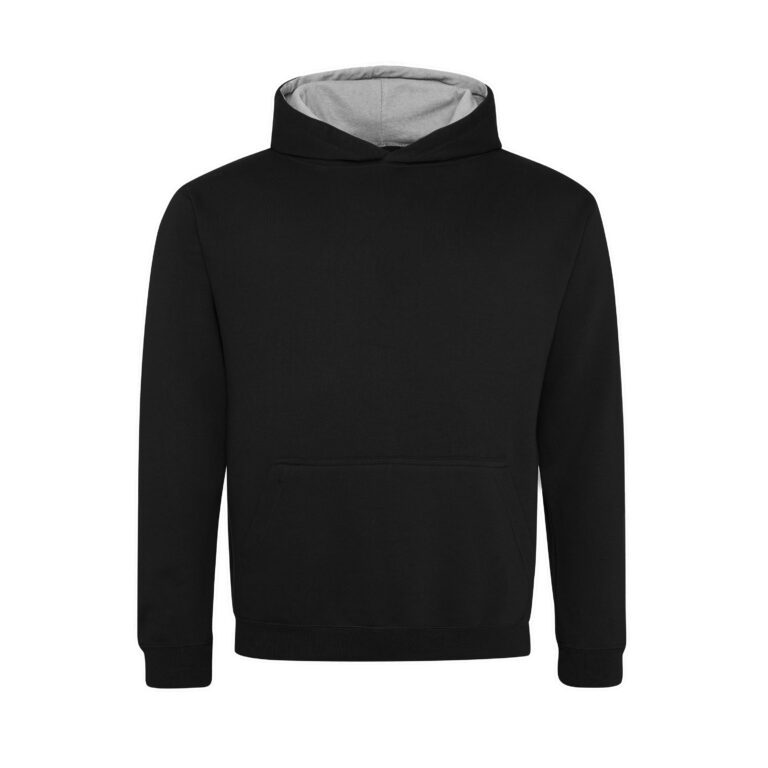 Bluza Dziecięca Klasyczna Czesana JH003K - Jet Black & Heather Grey