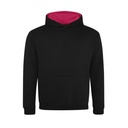 Bluza Dziecięca Klasyczna Czesana JH003K - Jet Black & Hot Pink