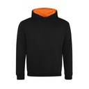 Bluza Dziecięca Klasyczna Czesana JH003K - Jet Black & Orange Crush