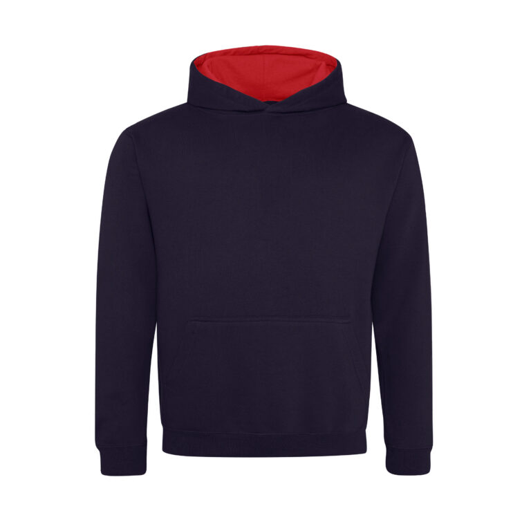 Bluza Dziecięca Klasyczna Czesana JH003K - New French Navy & Fire Red
