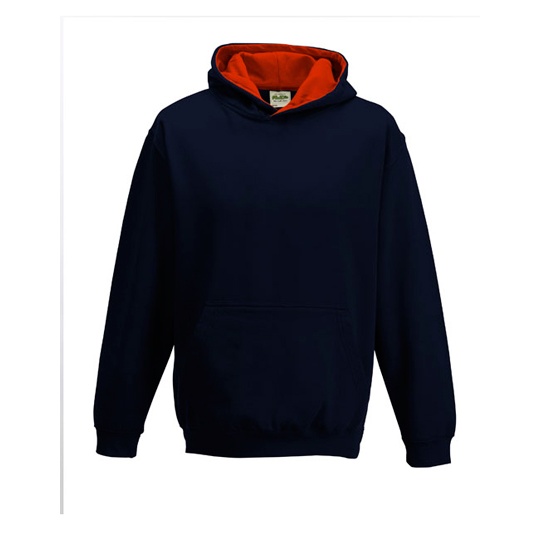 Bluza Dziecieca Klasyczna Czesana JH003K - New French Navy & Fire Red