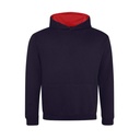 Bluza Dziecięca Klasyczna Czesana JH003K - New French Navy & Fire Red