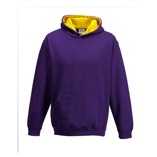 Bluza Dziecieca Klasyczna Czesana JH003K - Purple & Sun Yellow