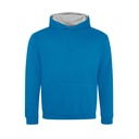 Bluza Dziecięca Klasyczna Czesana JH003K - Sapphire Blue & Heather Grey