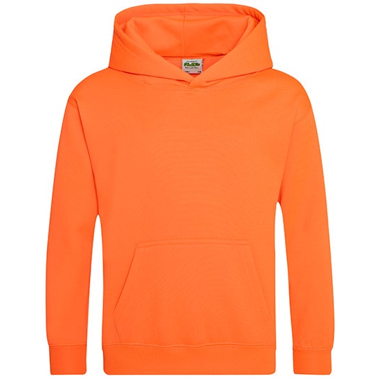 Bluza dziecięca z kapturem JH004K - Electric Orange