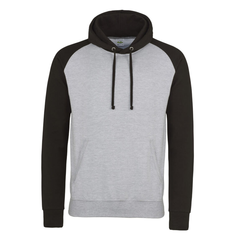 Bluza Klasyczna Bawełniana Czesana JH009 - Heather Grey & Jet Black