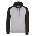 Bluza Klasyczna Bawełniana Czesana JH009 - Heather Grey & Jet Black
