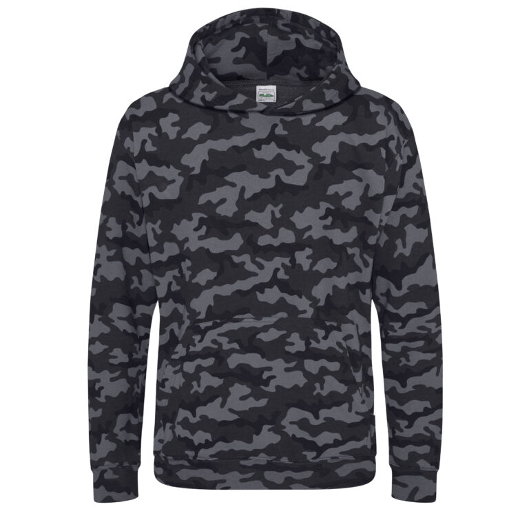 Dziecieca bluza moro z kapturem JH014J - Black Camo