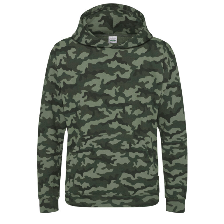 Dziecieca bluza moro z kapturem JH014J - Green Camo