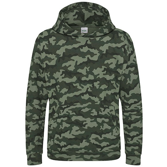 Dziecięca bluza moro z kapturem JH014J - Green Camo
