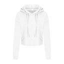 Bluza Damska Krotka Bawełniana z Kapturem JH016 - Arctic White