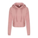 Bluza Damska Krotka Bawełniana z Kapturem JH016 - Dusty Pink