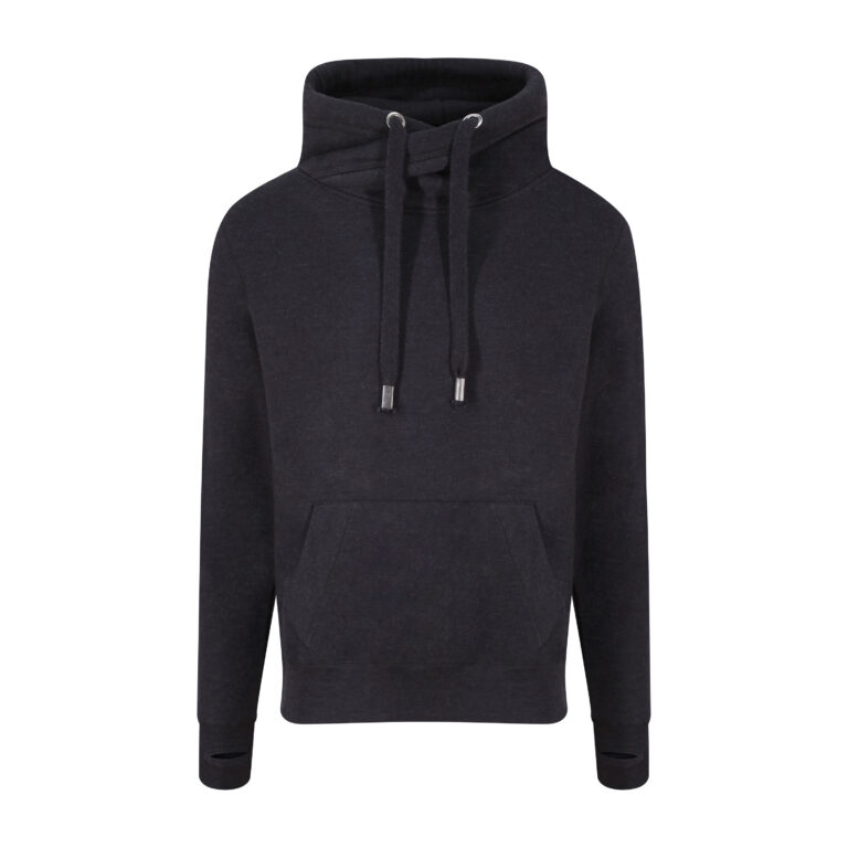 Bluza z Kapturem Klasyczna Bawełniana Gruba JH021 - Black Smoke