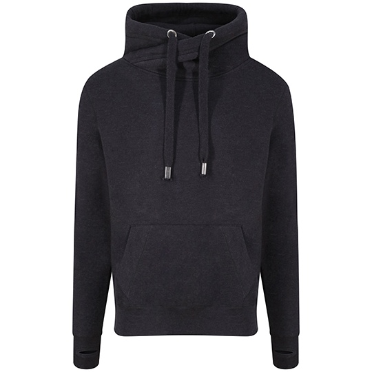 Bluza z Kapturem Klasyczna Bawelniana Gruba JH021 - Black Smoke