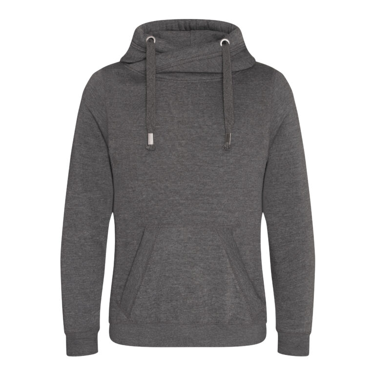 Bluza z Kapturem Klasyczna Bawełniana Gruba JH021 - Charcoal (Heather)