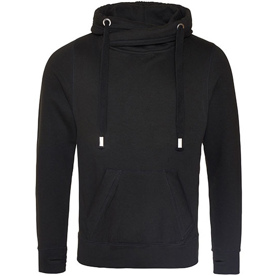 Bluza z Kapturem Klasyczna Bawelniana Gruba JH021 - Jet Black