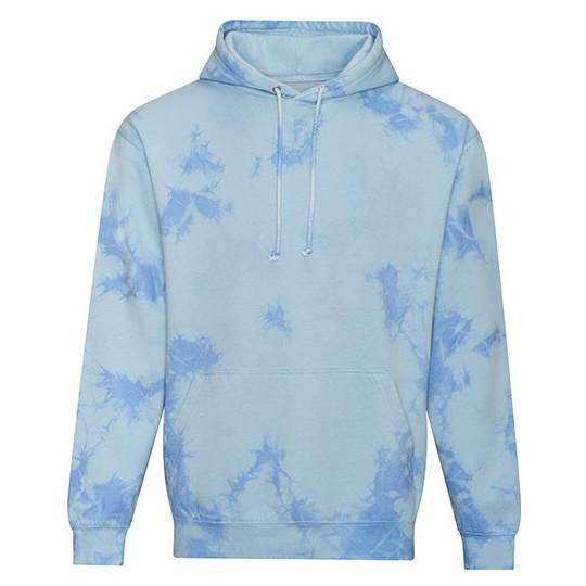 Bluza z Kapturem Tie-Dye Bawelniana Czesana JH022 - Blue Cloud
