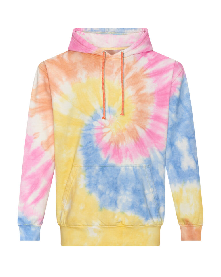Bluza z Kapturem Tie-Dye Bawełniana Czesana JH022 - Tie-Dye Swirl