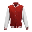 Bluza Baseballowa Klasyczna Bawełniana JH043 - Fire Red & White