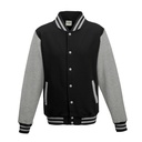 Bluza Baseballowa Klasyczna Bawełniana JH043 - Jet Black & Heather Grey