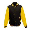 Bluza Baseballowa Klasyczna Bawełniana JH043 - Jet Black & Sun Yellow