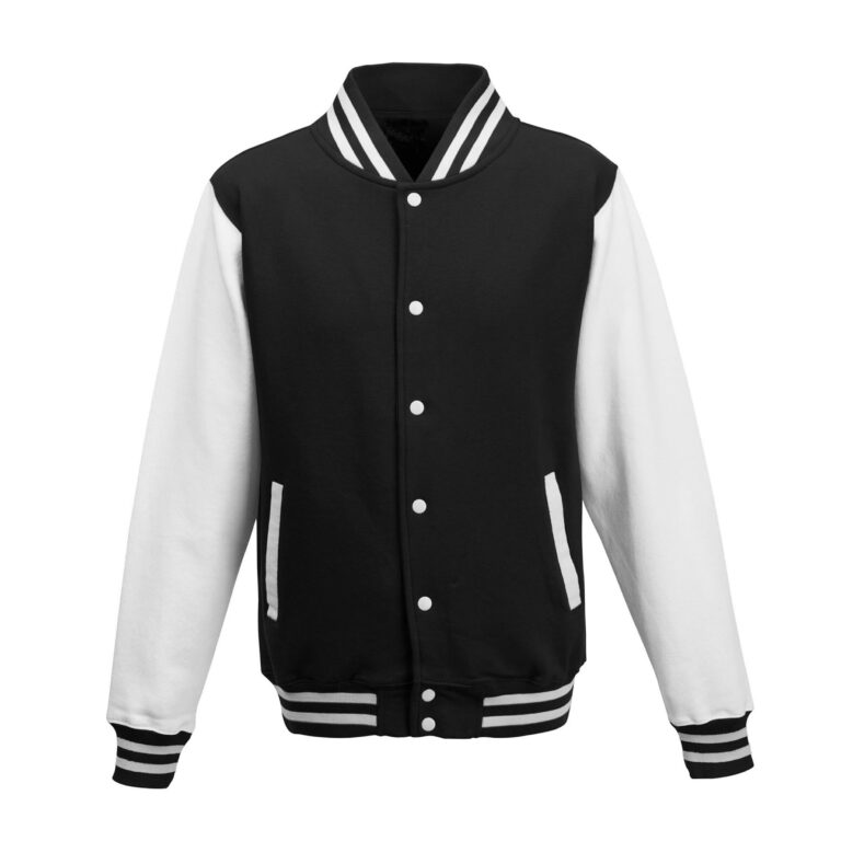 Bluza Baseballowa Klasyczna Bawełniana JH043 - Jet Black & White